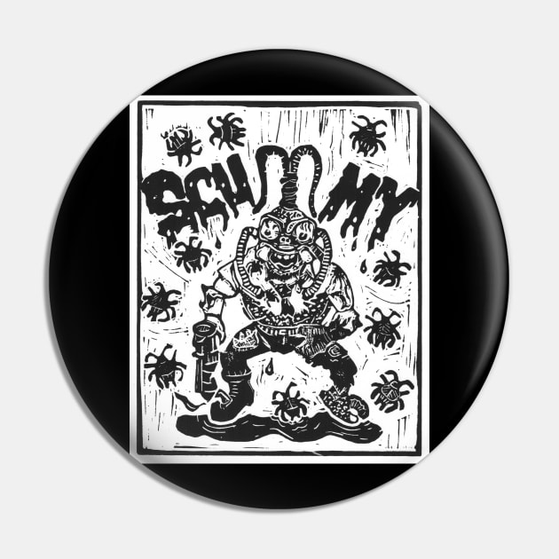 Scummy Scumbug Pin by Glad Brains