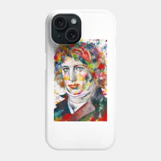 LOUIS ANTOINE de SAINT-JUST watercolor portrait Phone Case