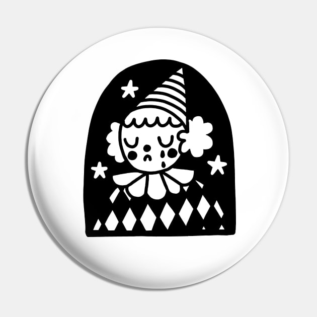 Sad Clown Boy Pin by AbundanceSeed