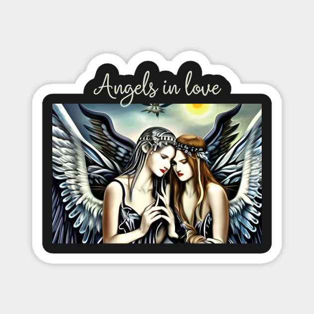 Angels in love Magnet by FineArtworld7