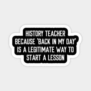 History Teacher Magnet