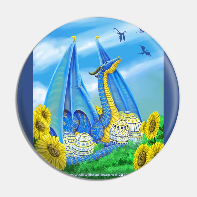 A Dragon for Easter Pin by SillWill Studios