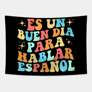 Cute Spanish Teacher Groovy Tapestry