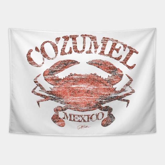 Cozumel, Mexico, Atlantic Blue Crab Tapestry by jcombs