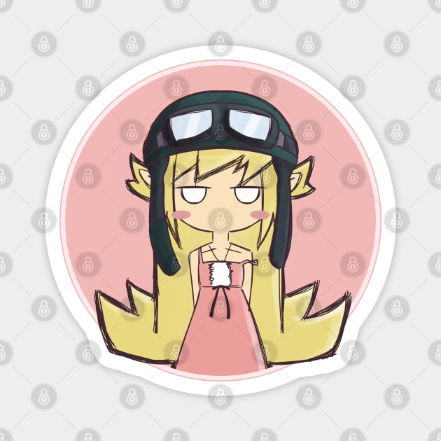 Oshino Shinobu (Monogatari Series) "Pilot Hat 2" Magnet by Kamishirts