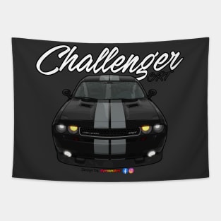 Challenger SRT8 Black white stripe by pjesusart Tapestry