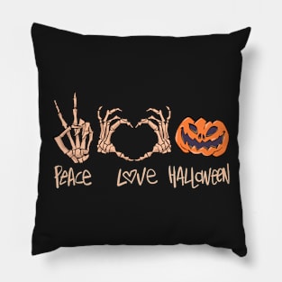 Peace Love Halloween Pillow