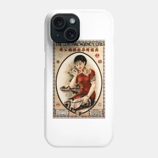 The Central Agency Embroidery Shanghai Woman Sewing Old Chinese Advertisement Phone Case