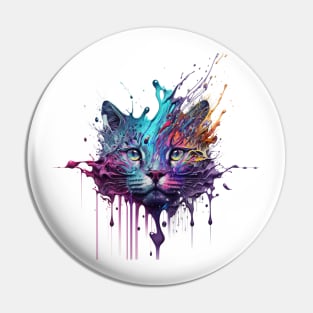 Cat Splash Art: Playful Fantasy Portrait #3 Pin