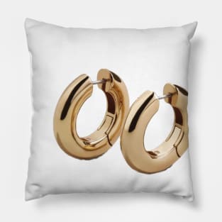 gold hoops Pillow