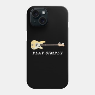 Play Simply Bass Guitar Buttercream Color Phone Case