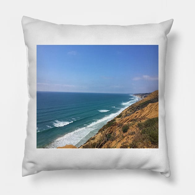 Torrey Pines, California, USA Pillow by JossSperdutoArt