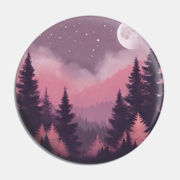 Mystical Forest Night Pin by Alihassan-Art