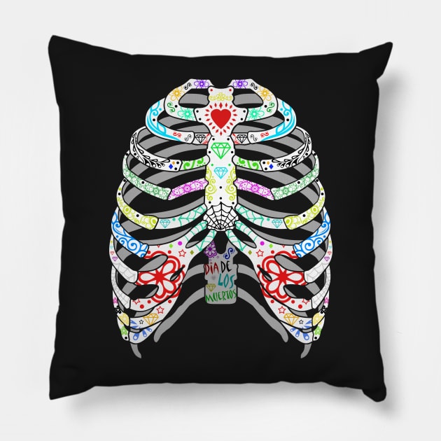 Day of the Dead Ribcage Pillow by AngoldArts