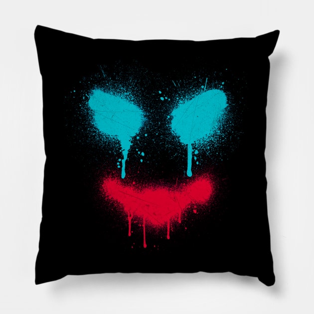 Color Splash Joker Pillow by Drop23