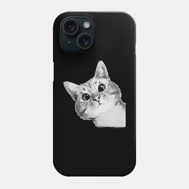 Lovely, cute, funny cat design template Phone Case by NTR_STUDIO