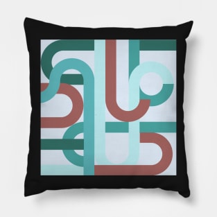 Blue geometric pattern abstract Pillow