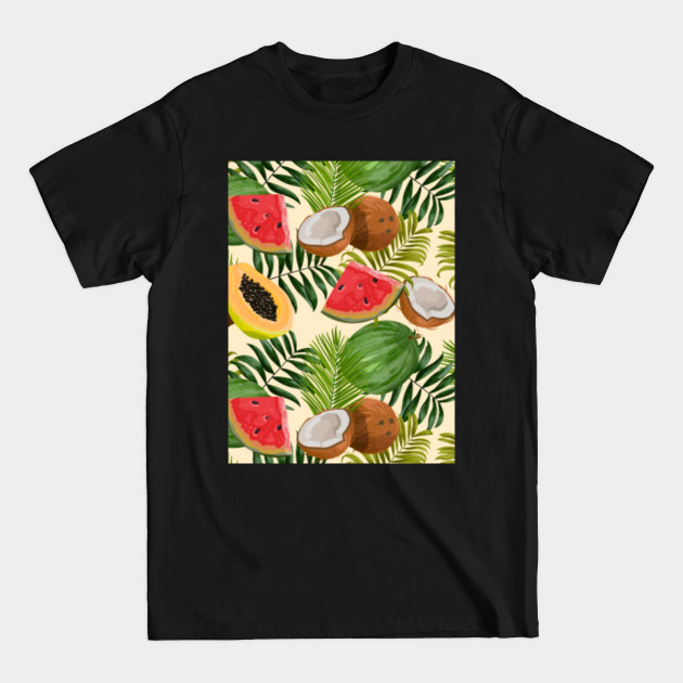 Discover Healthy Tropical Fruit Pattern In Summer - Healthy - T-Shirt