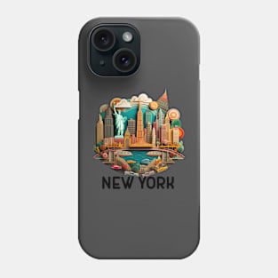 New York city - Statue of Liberty - 3d design Phone Case