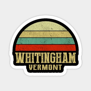 WHITINGHAM VERMONT Vintage Retro Sunset Magnet