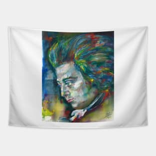 WOLFGANG AMADEUS MOZART watercolor portrait.1 Tapestry