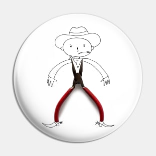 Cowboy of Pliers Pin