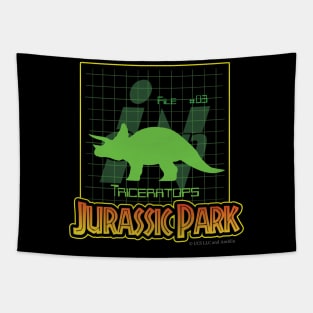 Ingen Files #03 (Triceratops) - Jurassic Park Tapestry