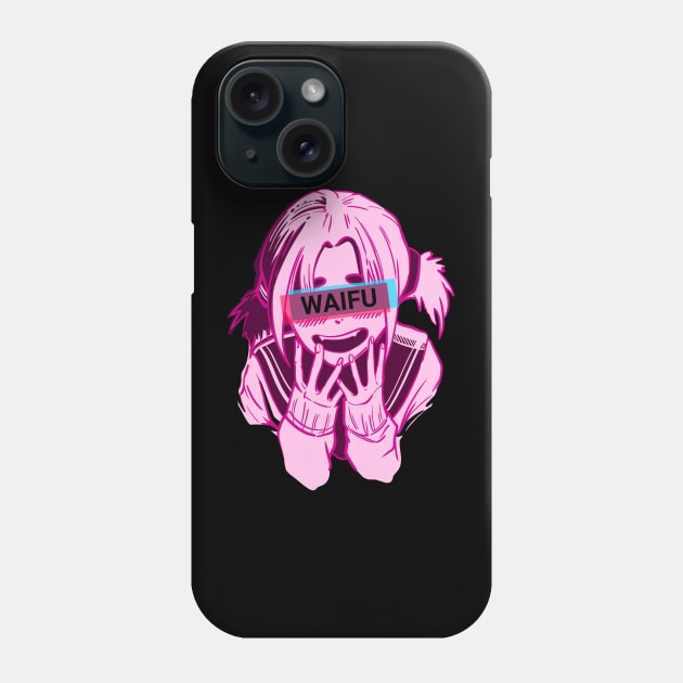 Manga shirt anime for girls Waifu Phone Case by Designs by Romeo