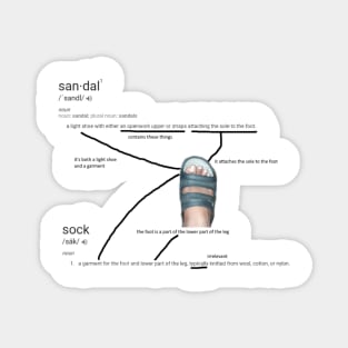 Sandal=Sock Magnet