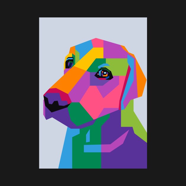 Pensive Dog Pop Art Wpap by AhmadNusyirwan