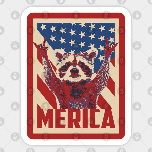 raccoons celebrate 4th of july