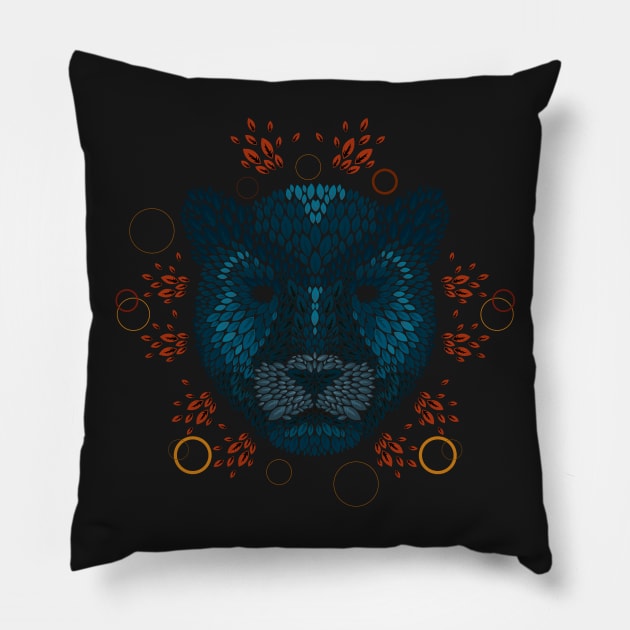 Panther Face Pillow by LetterQ