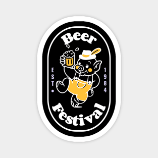 Beer Festival Vintage (dark colours alt) Magnet