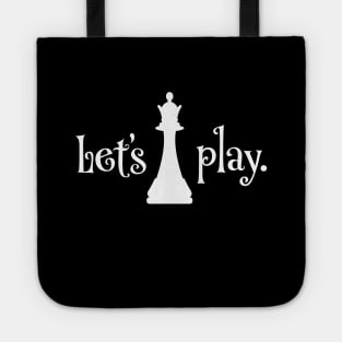 Let's Play, Queen Chess Piece for Chess Club Match Players Tote