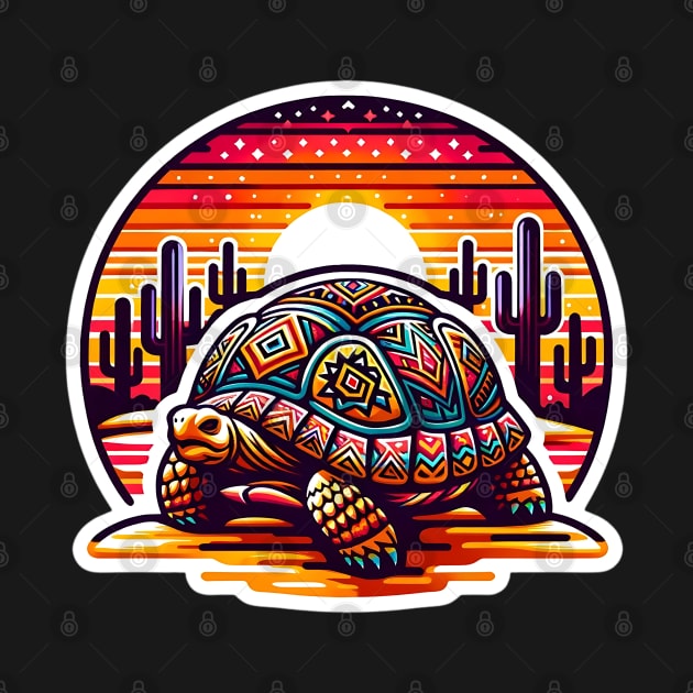 African tribal  design desert tortoise by TaansCreation 