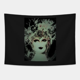 BLACK AND CREAM FLOWER GIRL,,,House of Harlequin Tapestry