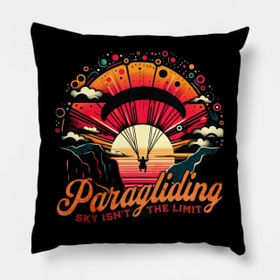 Paragliding Sky isn't the Limit Design Pillow