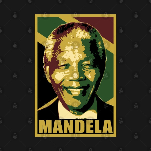 Nelson Mandela Smile Poster Pop Art by Nerd_art