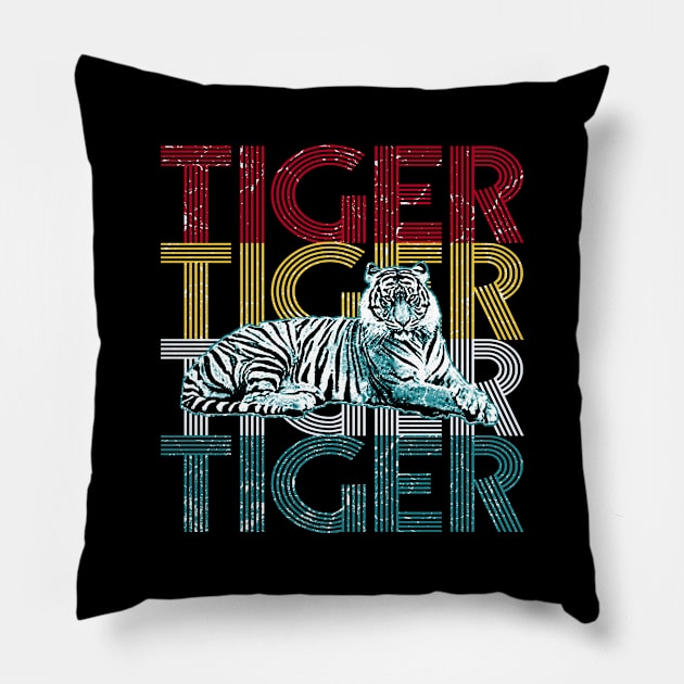 White Tiger Pillow by Mila46