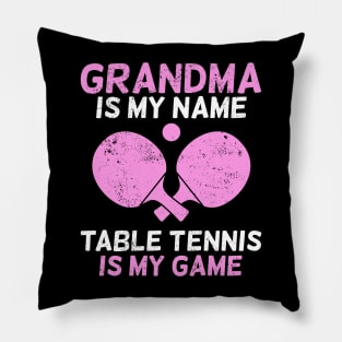 Table Tennis Grandma Ping-Pong Grandmother Gift Pillow