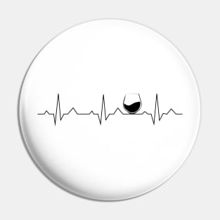 Wine Heartbeat Pin