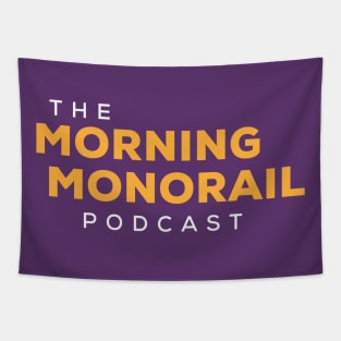 Morning Monorail Logo Yellow Text Only Tapestry