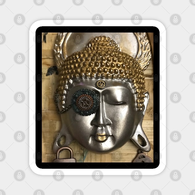 Steampunked Buddha Magnet by TheMonkeyKingArts