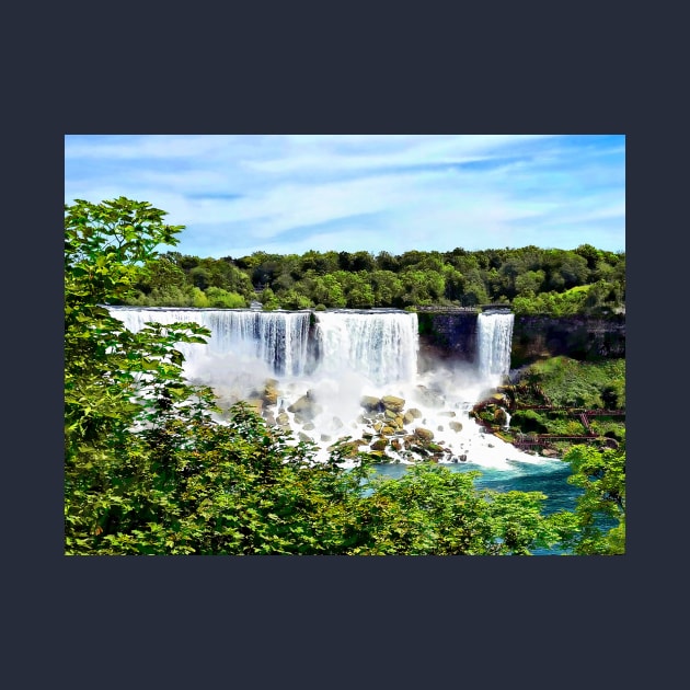 Niagara Falls NY - American Falls and Bridal Veil Falls by SusanSavad