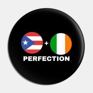 Puerto Rican Plus Irish Perfection Mix Flag Heritage Gift Pin