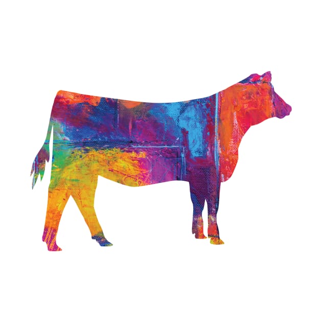 Farmgirl Livestock Show Heifer with Rainbow Pattern by SAMMO