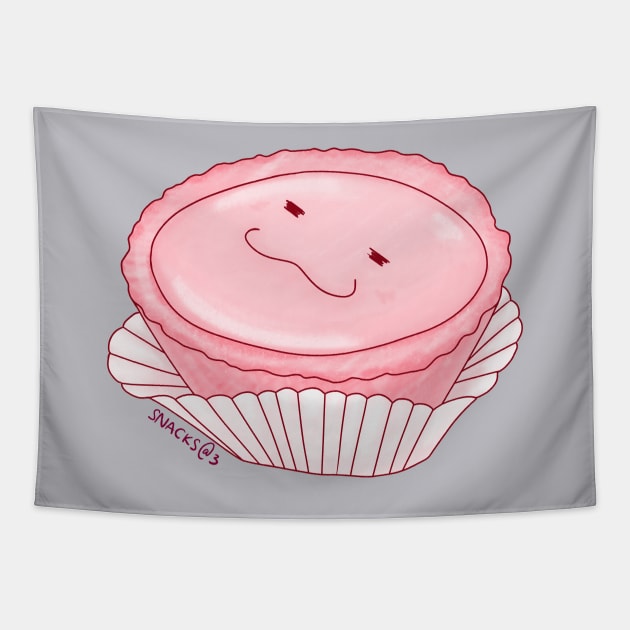 Egg tart in PINK Tapestry by Snacks At 3