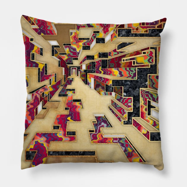 Angular Escher Pillow by GSWartwork