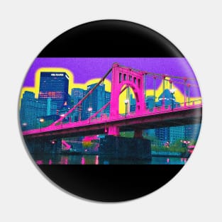 Neon Pittsburgh Bridge Pin