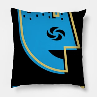 YourArtDude Logo In Blue And Gold Pillow